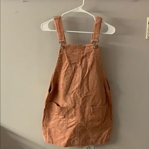 Forever 21 blush colored corduroy overall dress